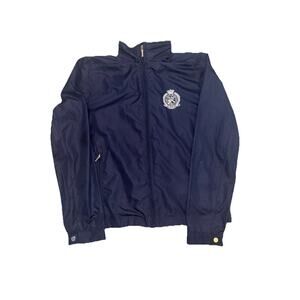 Lauren Ralph Lauren RL Active Windbreaker Jacket Navy Crest Logo Mens Small